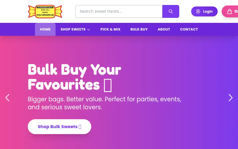 Screenshot of rochsweets.com