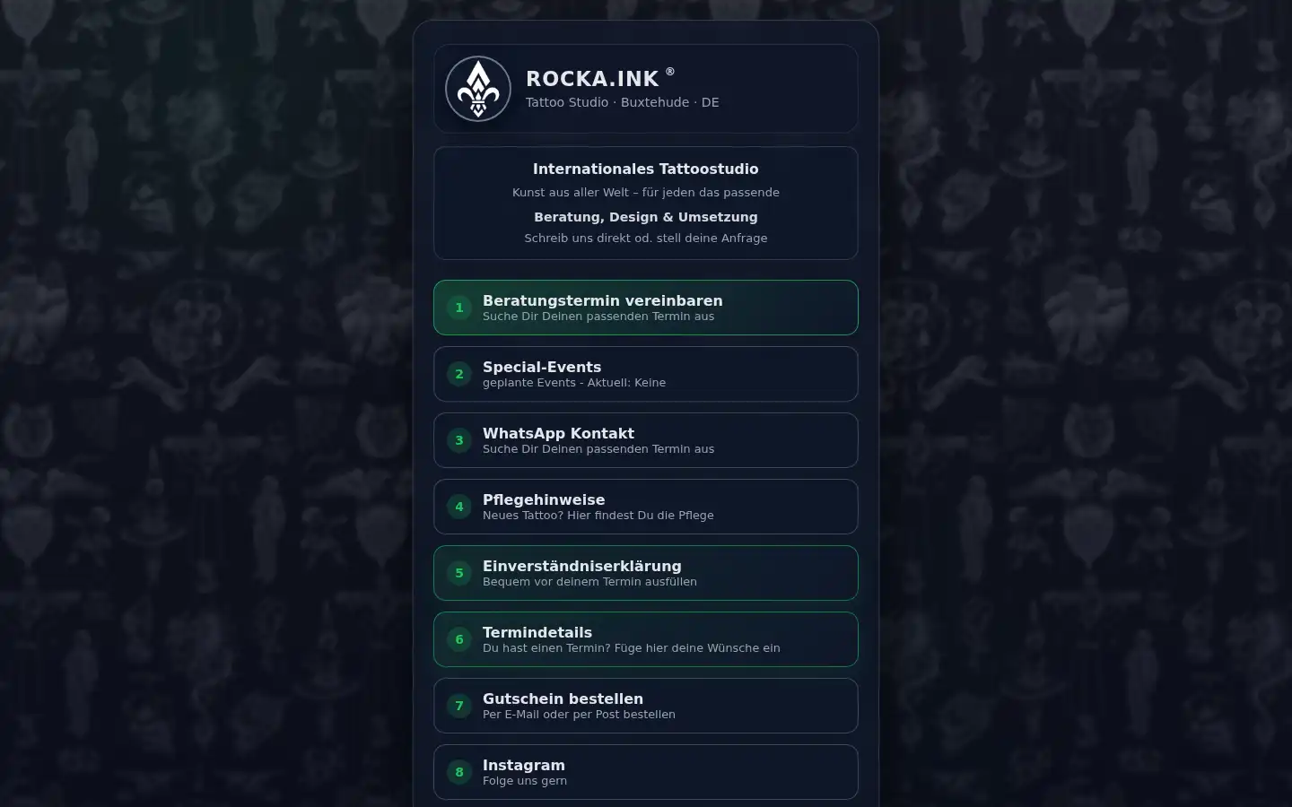 Screenshot of rocka.ink