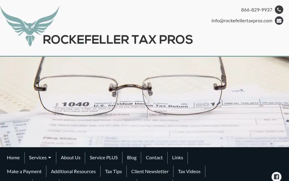 Screenshot of rockefellertaxpros.com