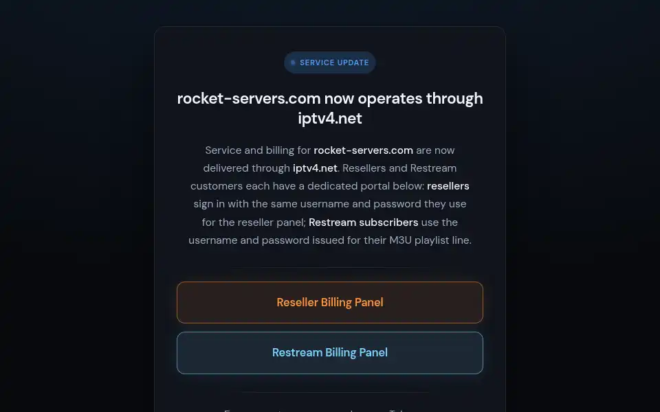 Screenshot of rocket-servers.com