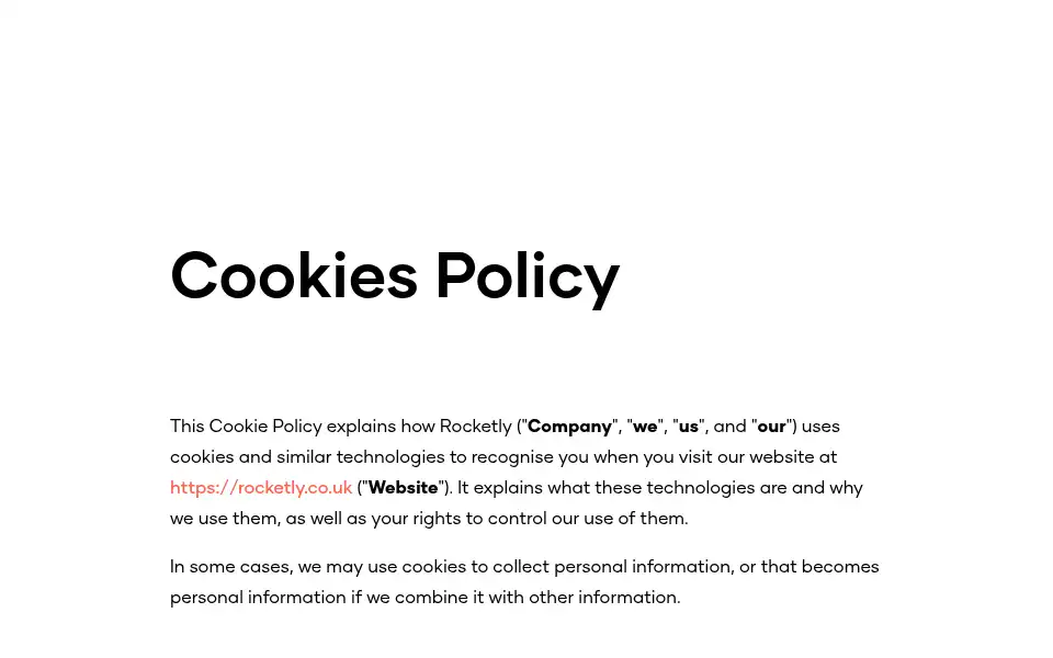 Screenshot of rocketly.co.uk