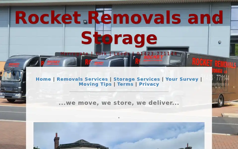 Screenshot of rocketremovalsandstorage.co.uk
