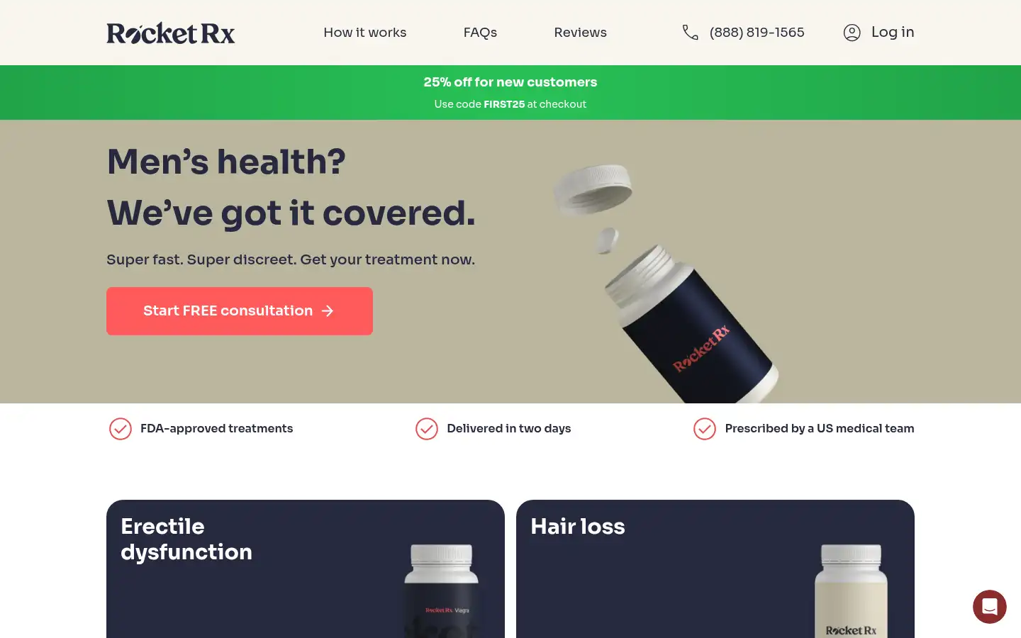 Screenshot of rocketrx.com