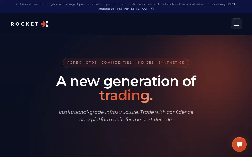 Screenshot of rocketx.io