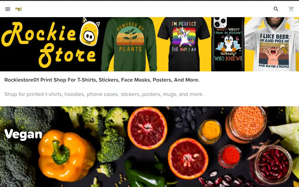 Screenshot of rockiestore01.com