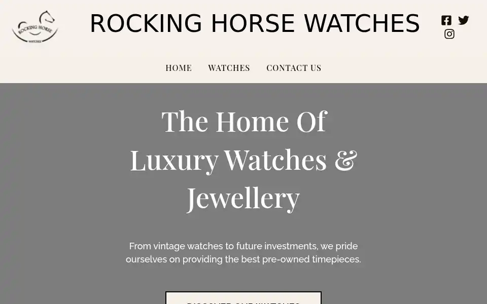 Screenshot of rockinghorsewatches.com