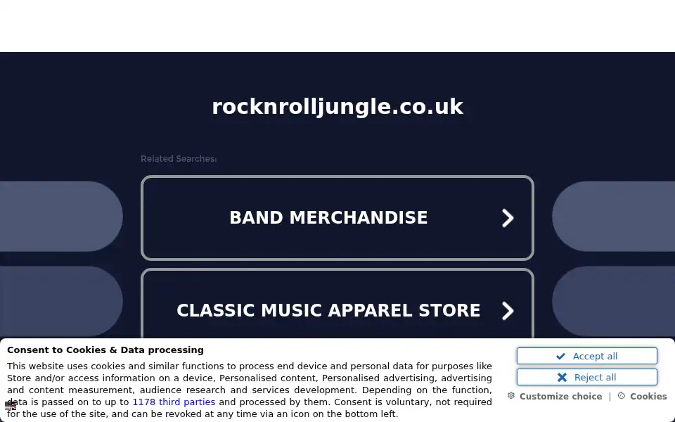 Screenshot of rocknrolljungle.co.uk