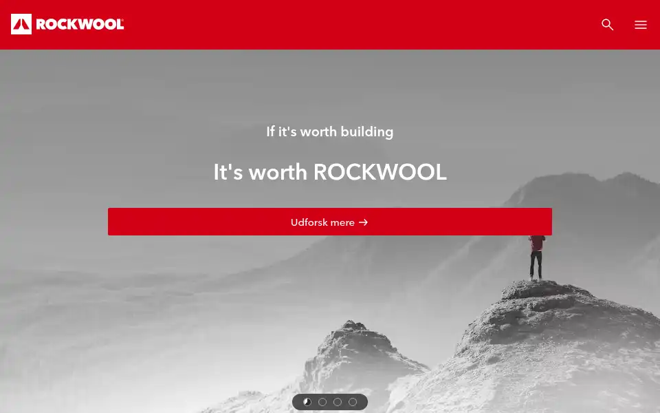 Screenshot of rockwool.dk