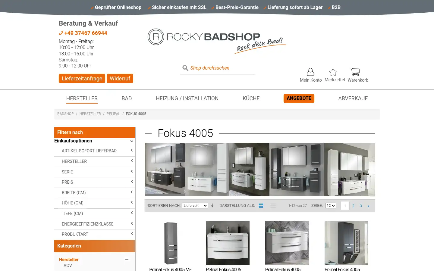 Screenshot of rocky-badshop.de