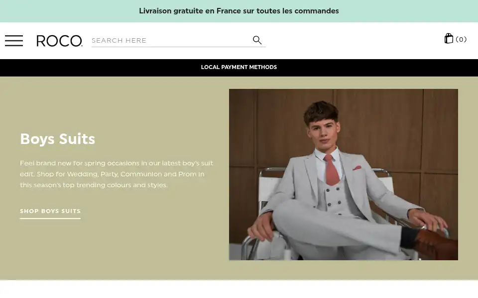 Screenshot of rococlothing.co.uk