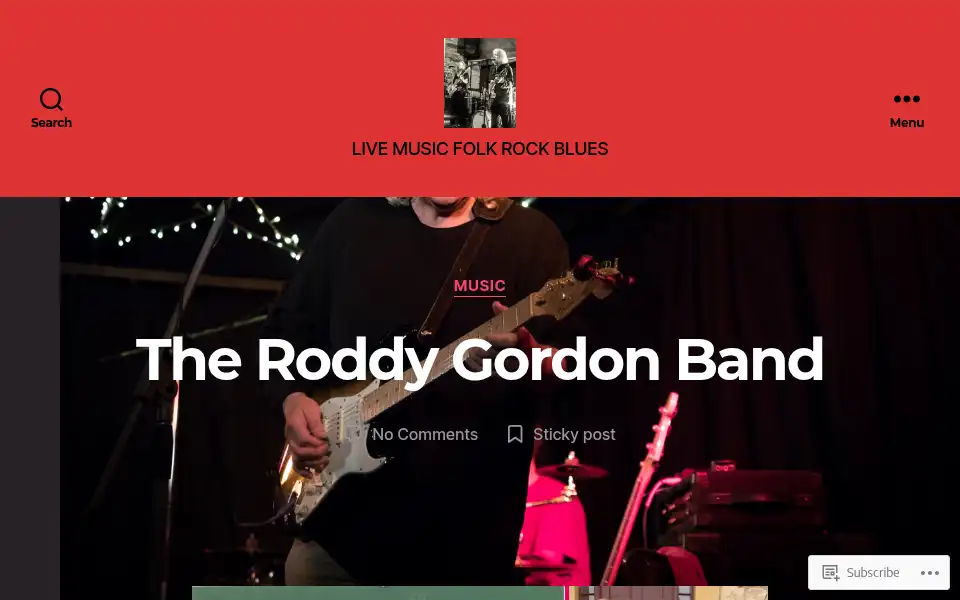 Screenshot of roddygordonband.com