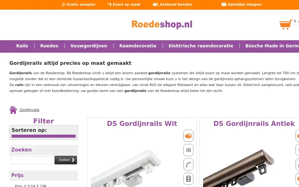 Screenshot of roedeshop.nl