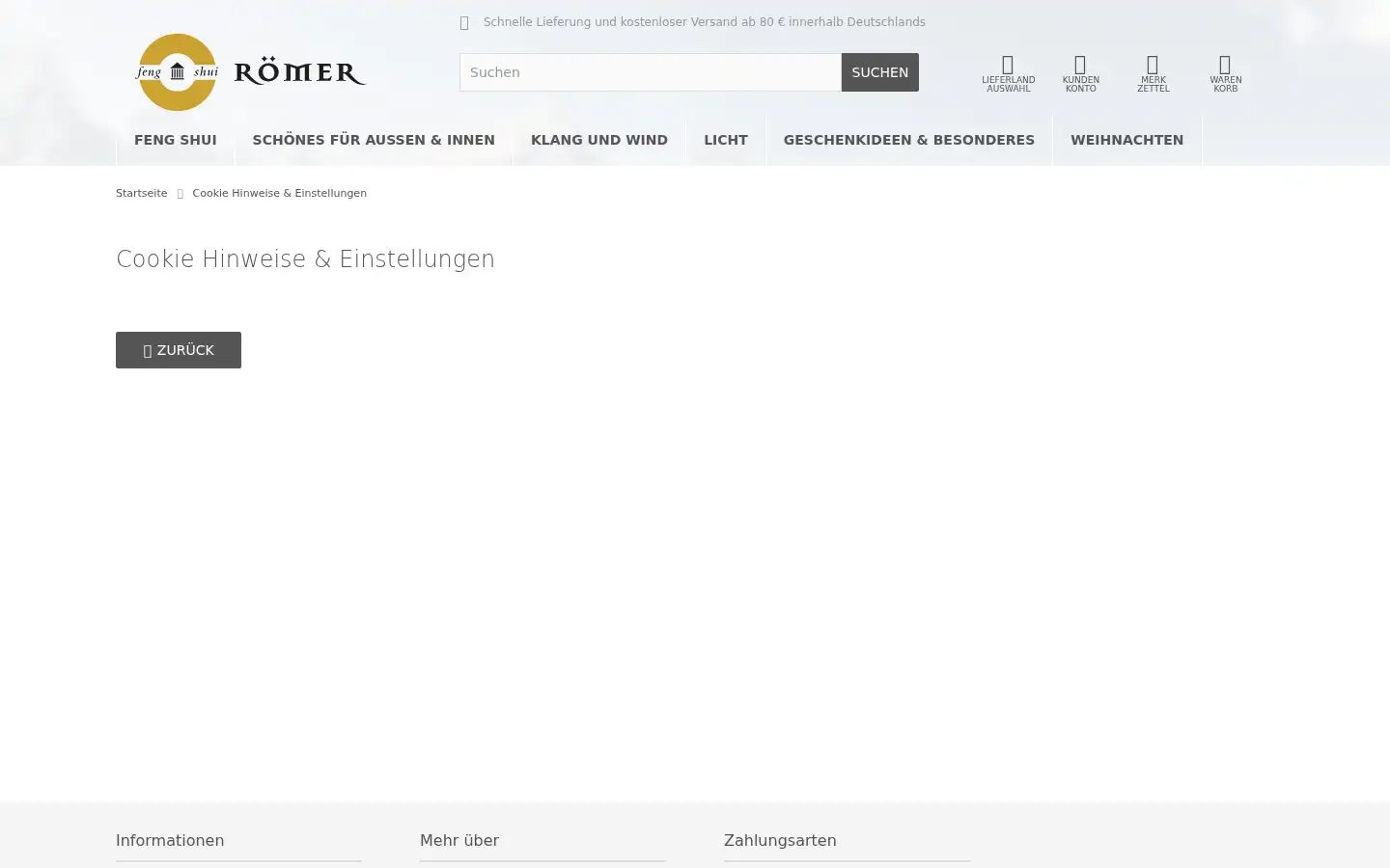 Screenshot of roemer-fengshui.de