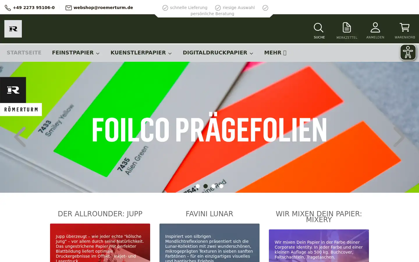 Screenshot of roemerturm.de