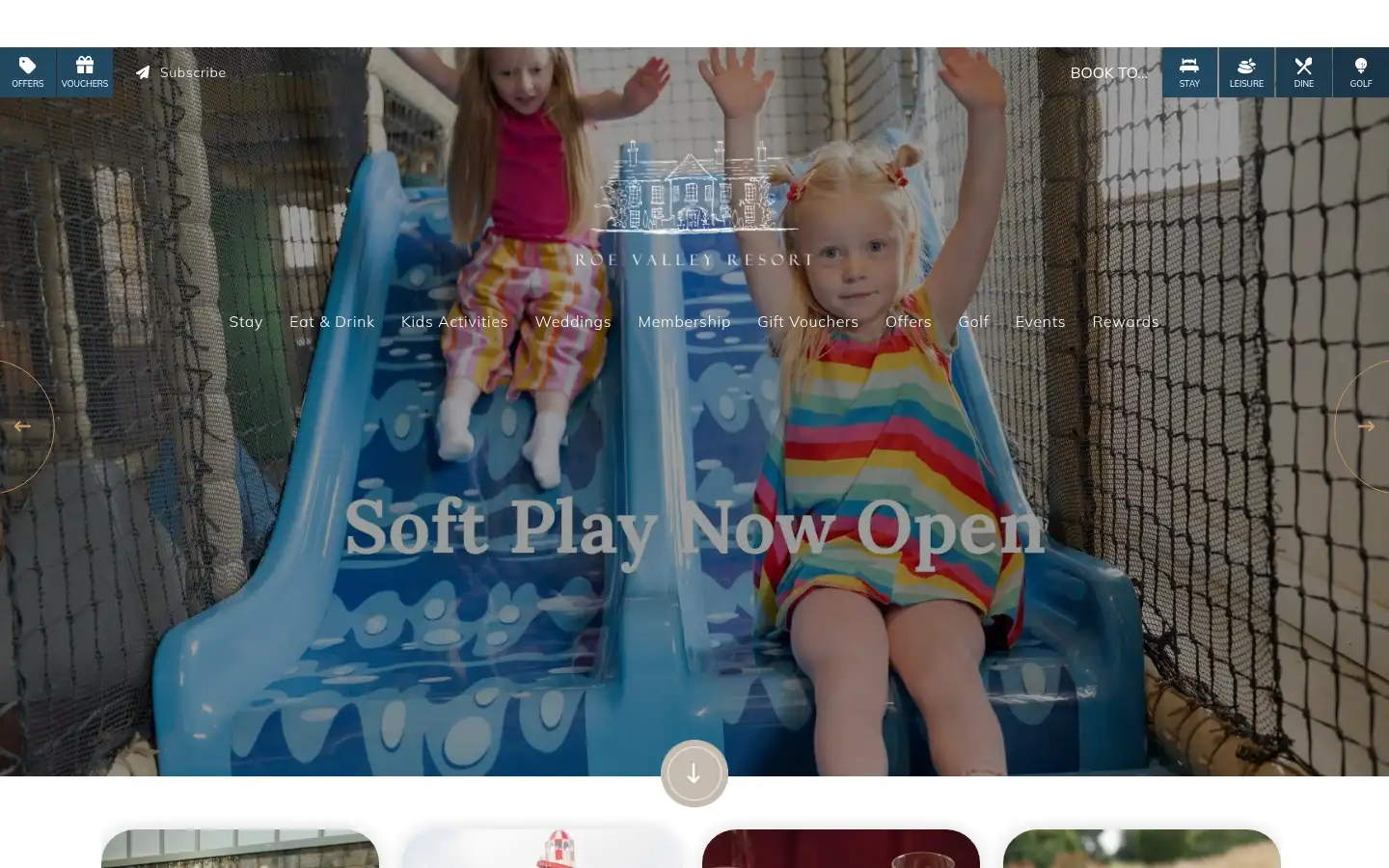 Screenshot of roevalleyresort.com