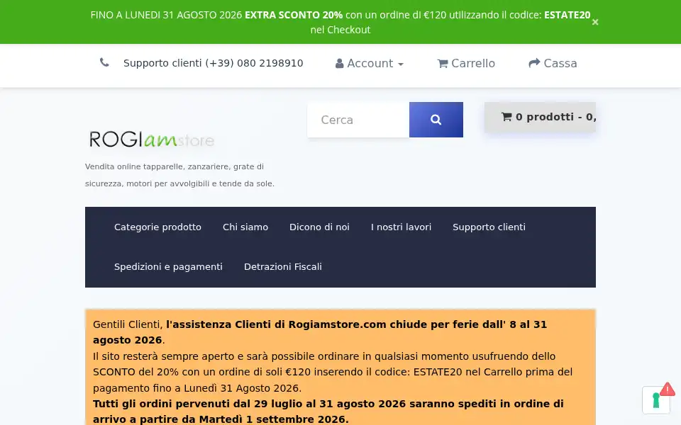 Screenshot of rogiamstore.com
