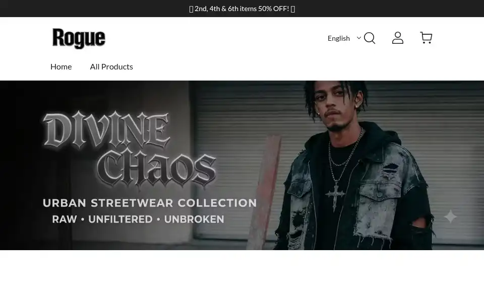 Screenshot of rogueblockapparel.com