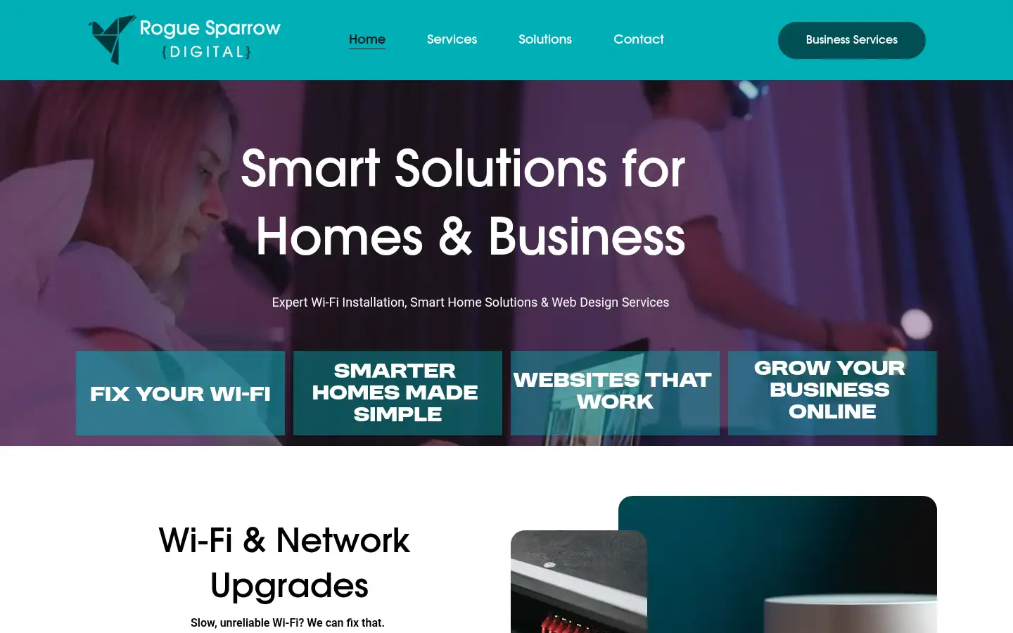 Screenshot of roguesparrow.co.uk