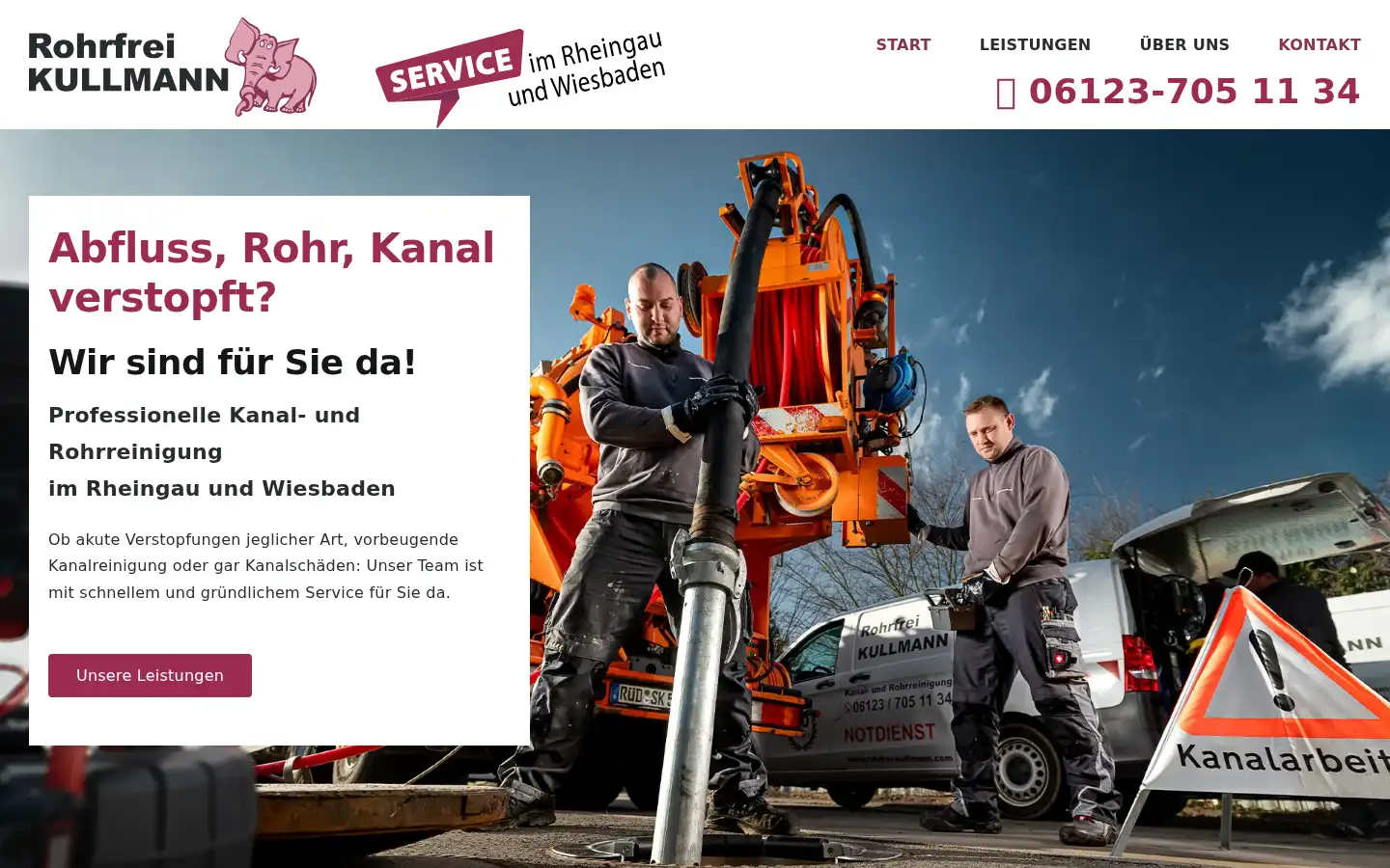 Screenshot of rohrfrei-kullmann.com