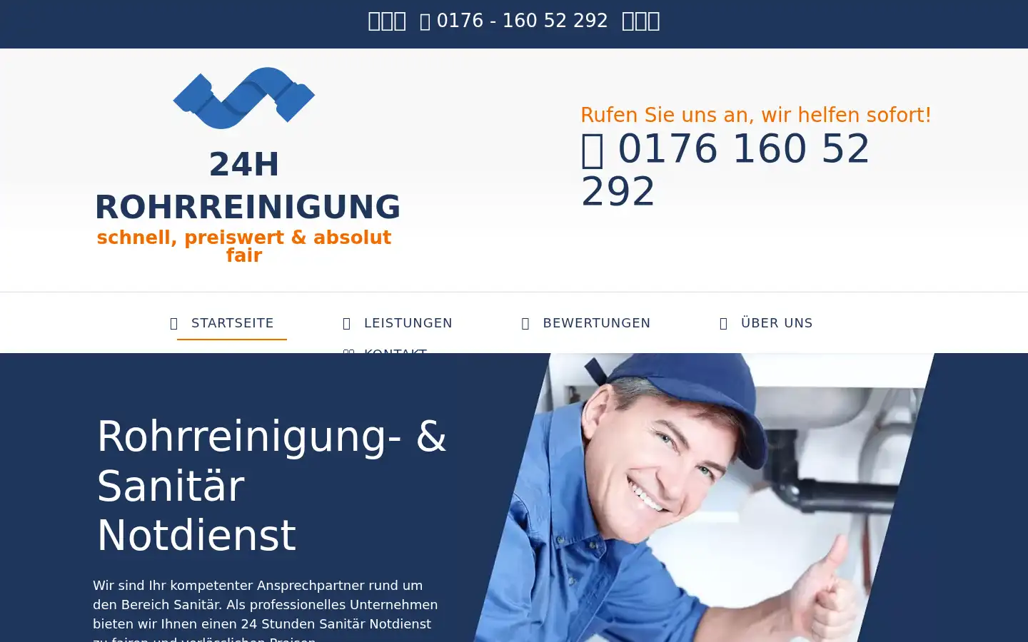 Screenshot of rohrreinigung-24std.de