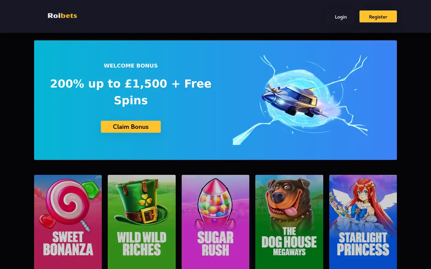 Screenshot of roibets1.uk