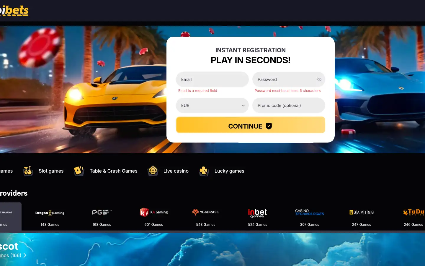 Screenshot of roibets77.com