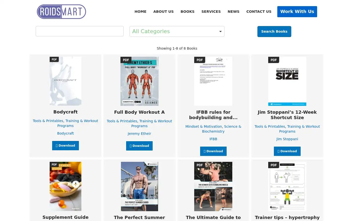 Screenshot of roidsmart.org