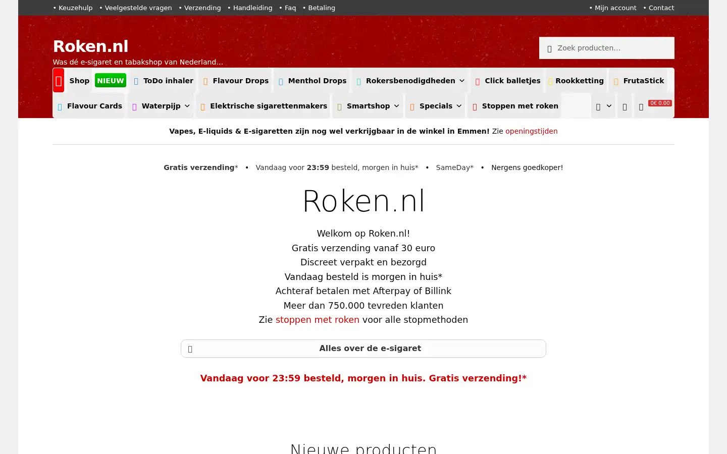 Screenshot of roken.nl