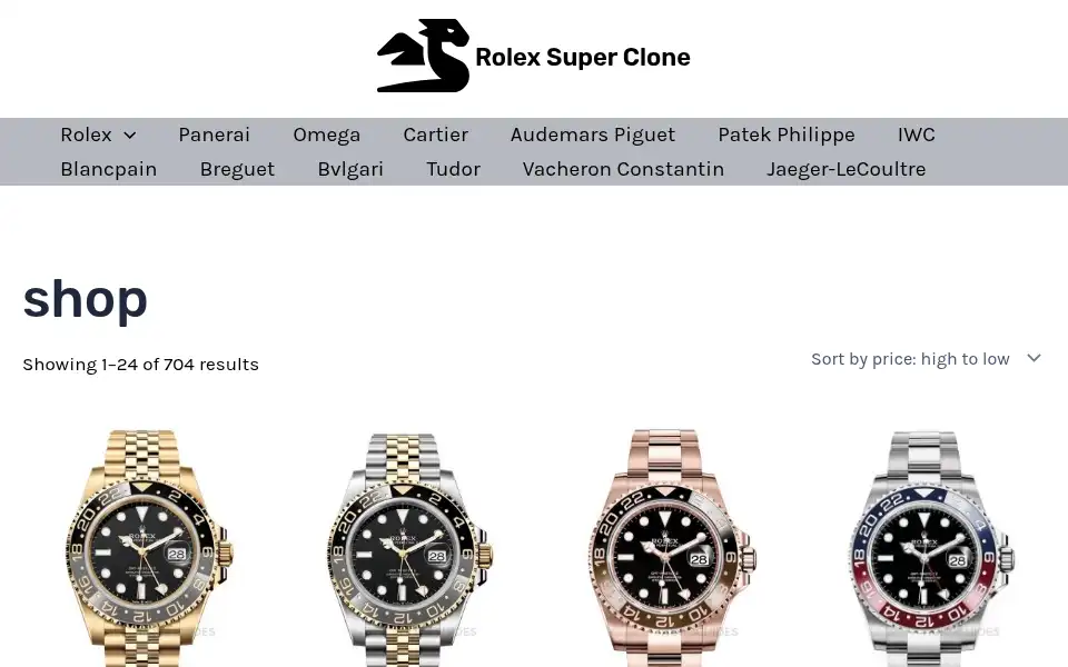 Screenshot of rolexclean.com