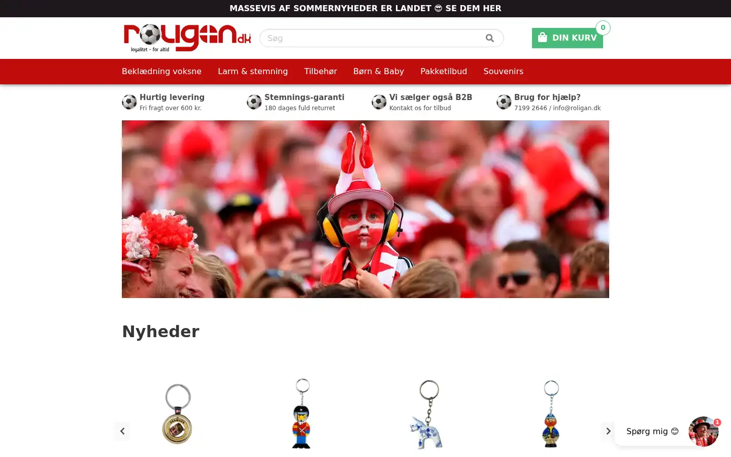 Screenshot of roligan.dk