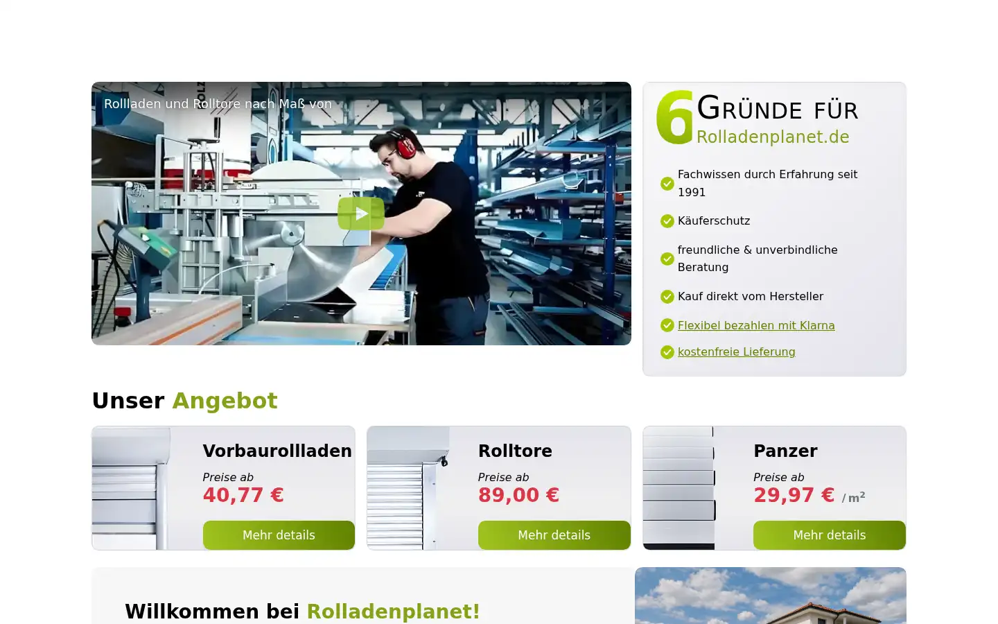 Screenshot of rolladenplanet.de