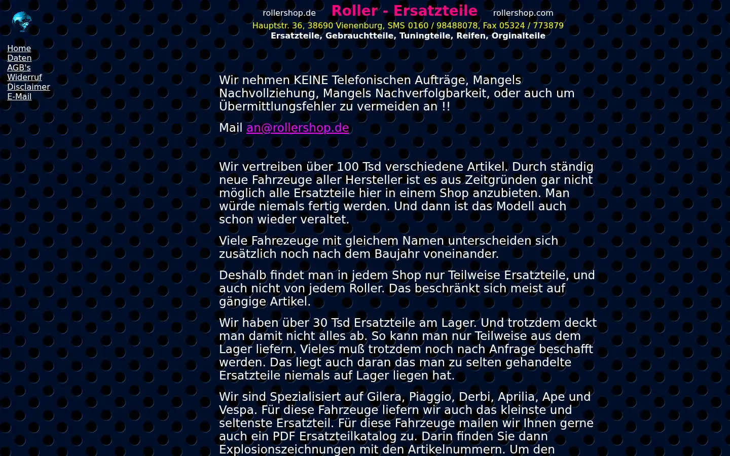 Screenshot of rollershop.de