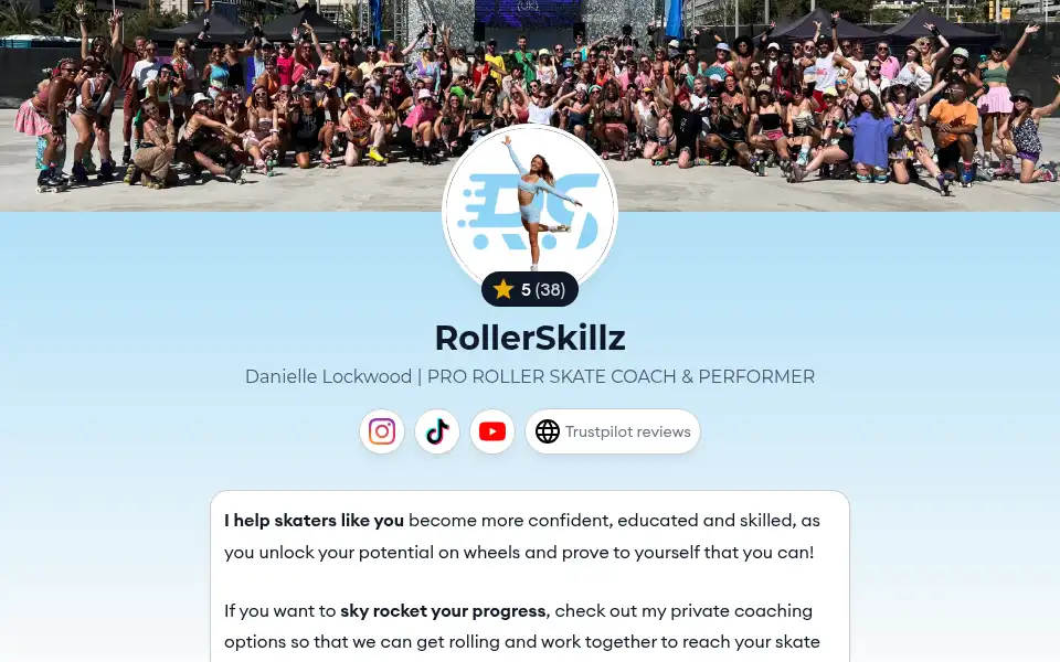 Screenshot of rollerskillz.com
