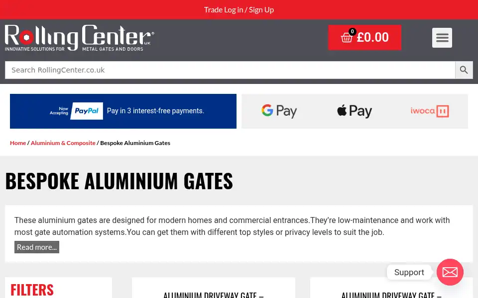 Screenshot of rollingcenter.co.uk