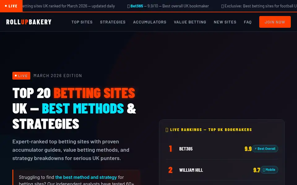 Screenshot of rollupbakery.co.uk