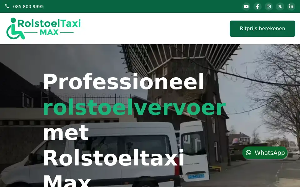 Screenshot of rolstoeltaximax.nl