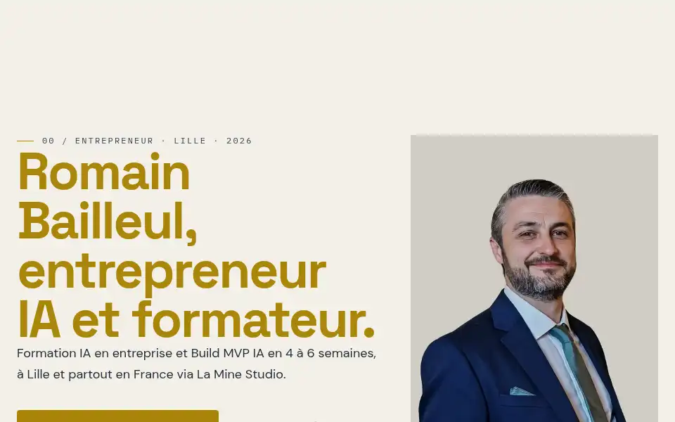 Screenshot of romainbailleul.fr