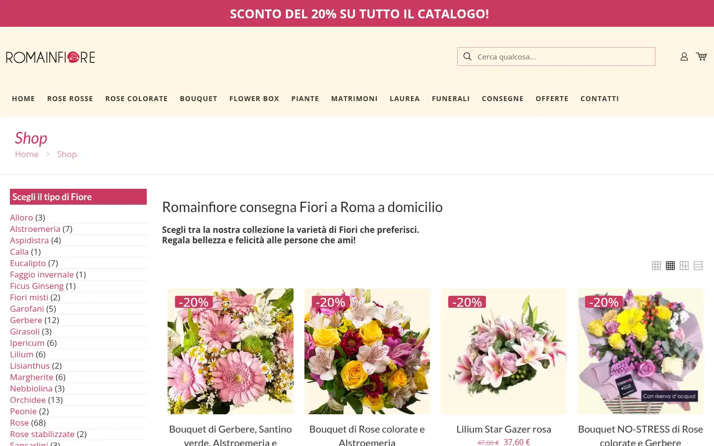 Screenshot of romainfiore.it