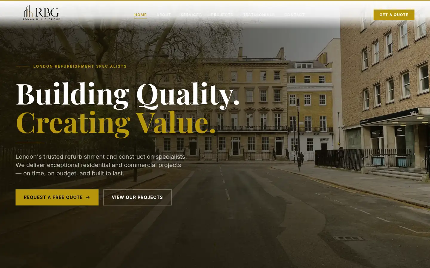 Screenshot of romanbuildgroup.co.uk