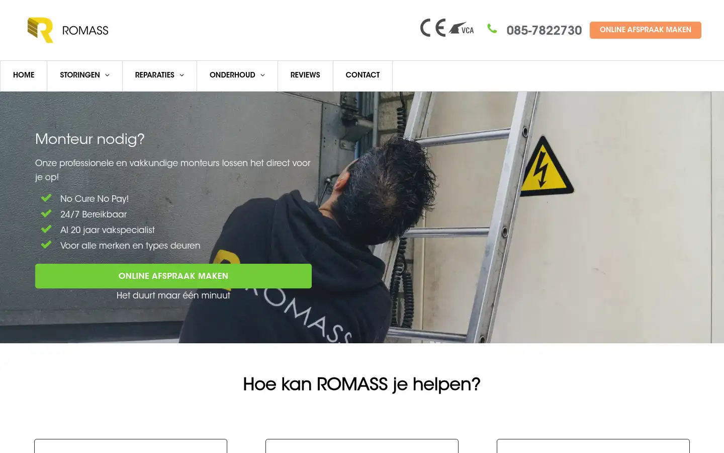 Screenshot of romass.nl