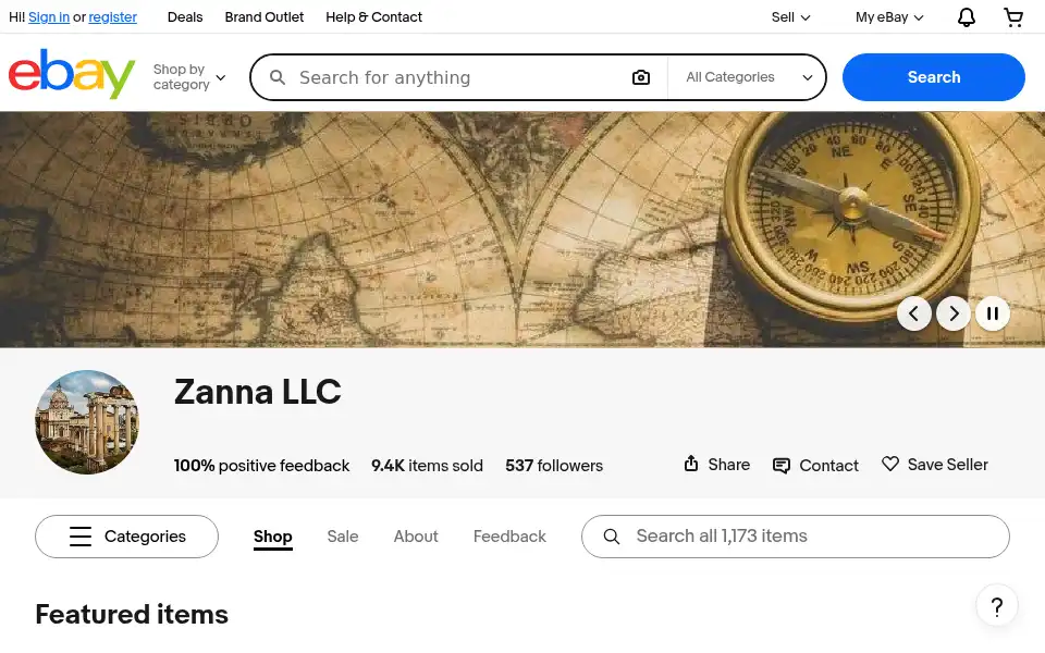 Screenshot of romegiftshop.com