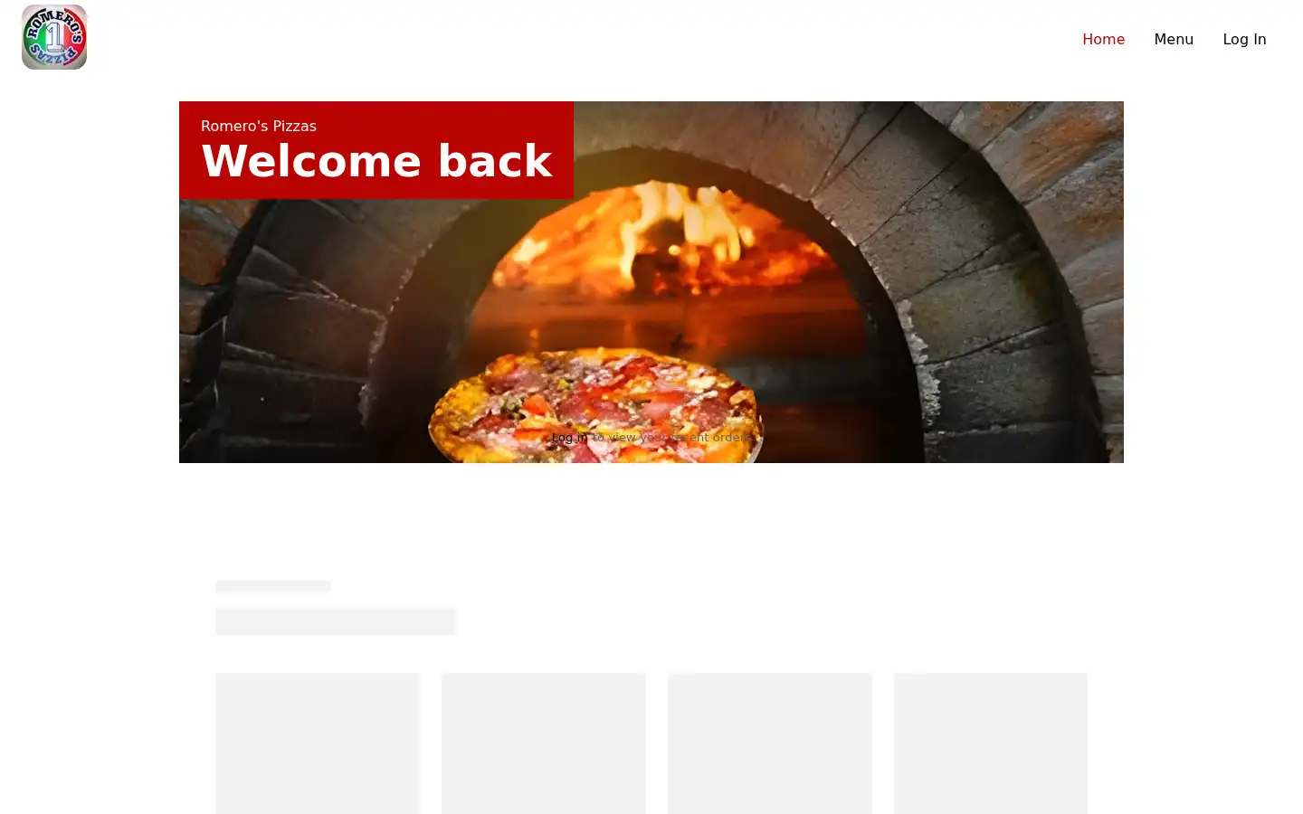 Screenshot of romeros-pizza.co.uk