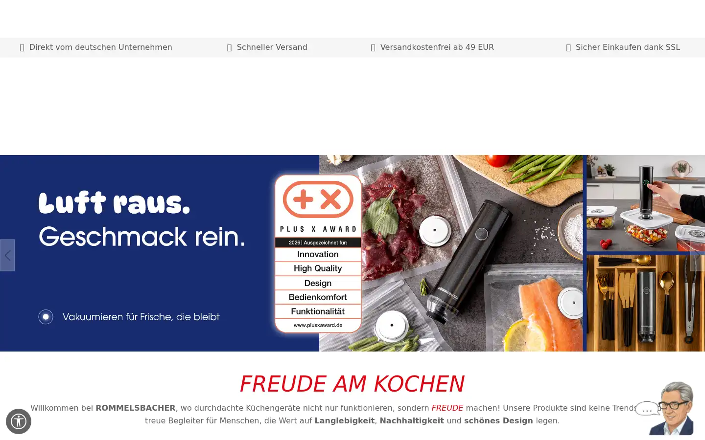 Screenshot of rommelsbacher.de