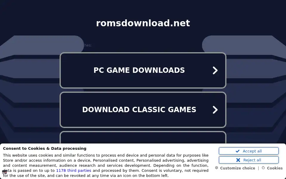 Screenshot of romsdownload.net