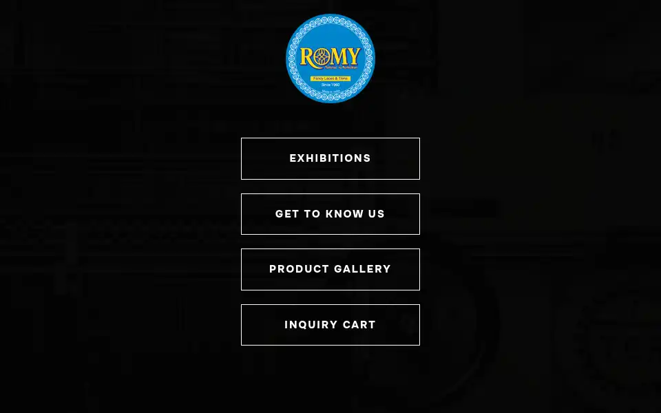 Screenshot of romylace.com