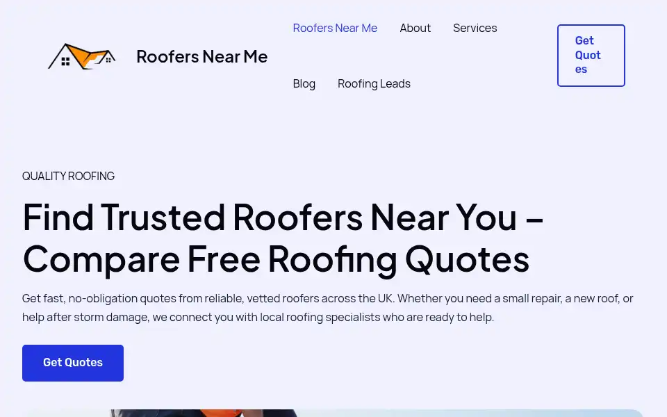 Screenshot of roofers-near-me.uk