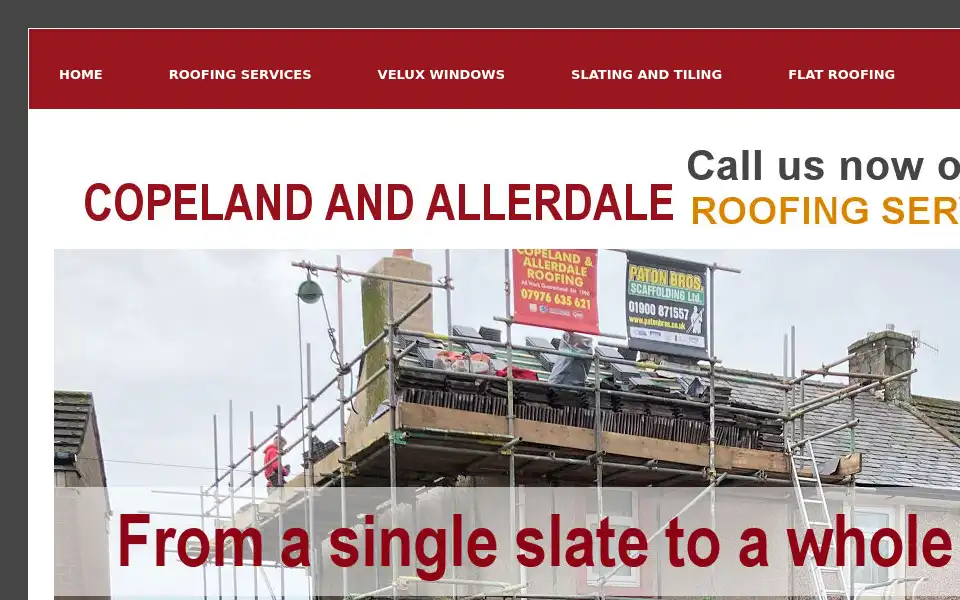 Screenshot of roofrepaircumbria.co.uk