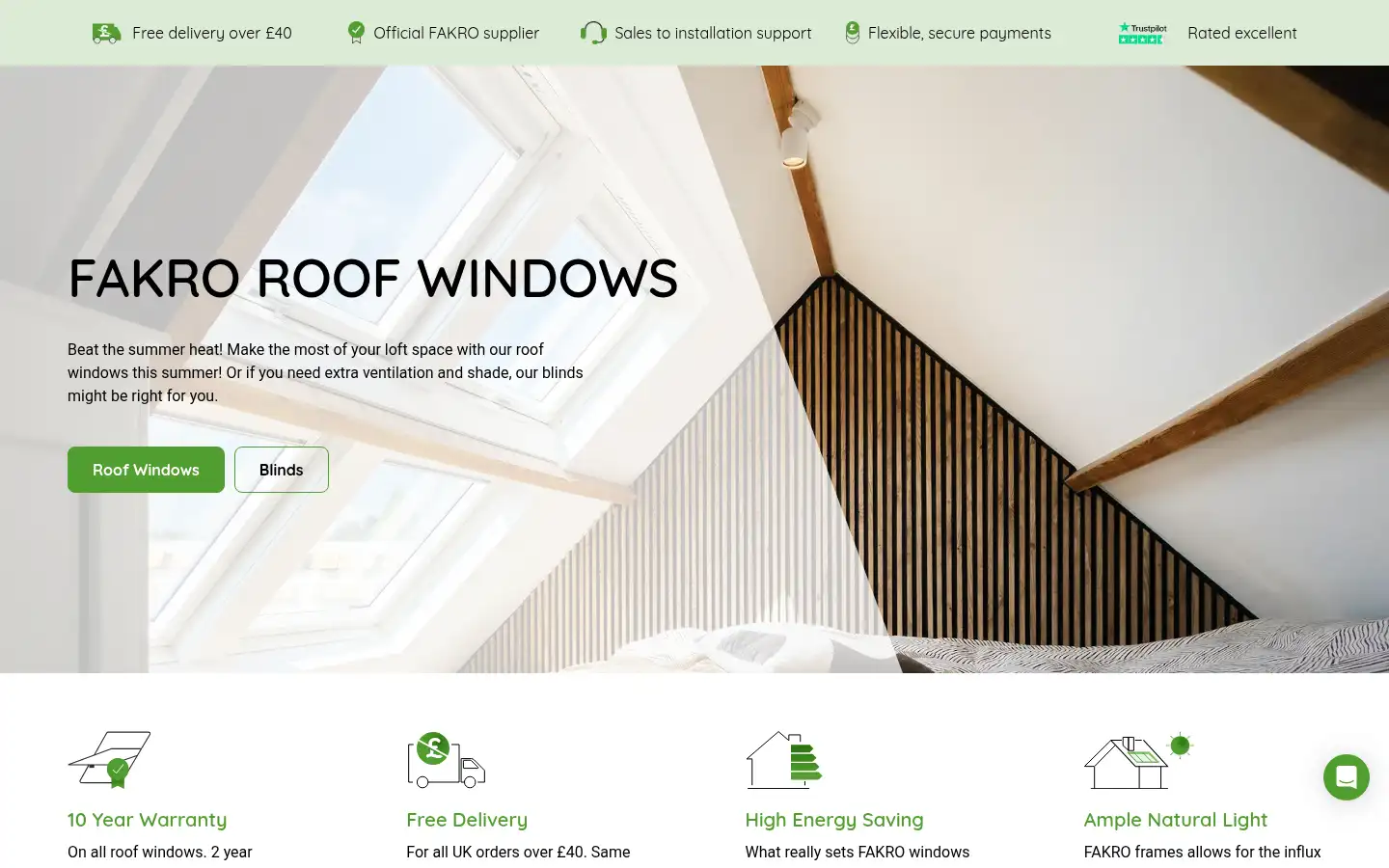 Screenshot of roofwindows4you.co.uk
