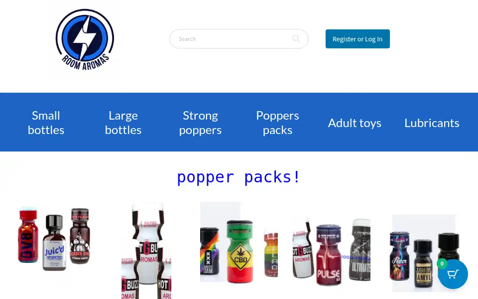 Screenshot of room-aromas.co.uk