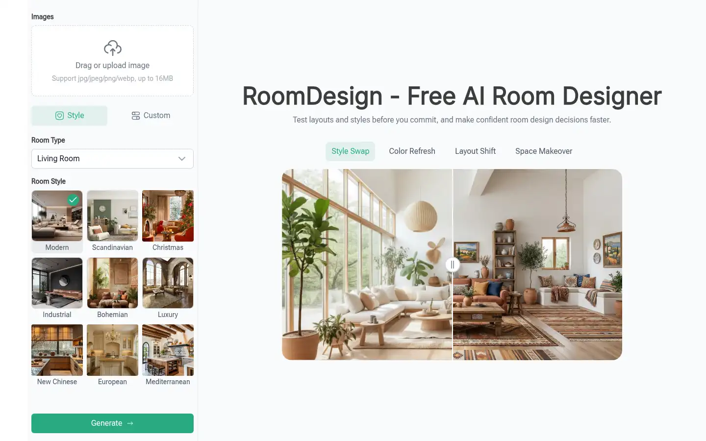 Screenshot of roomdesign.io